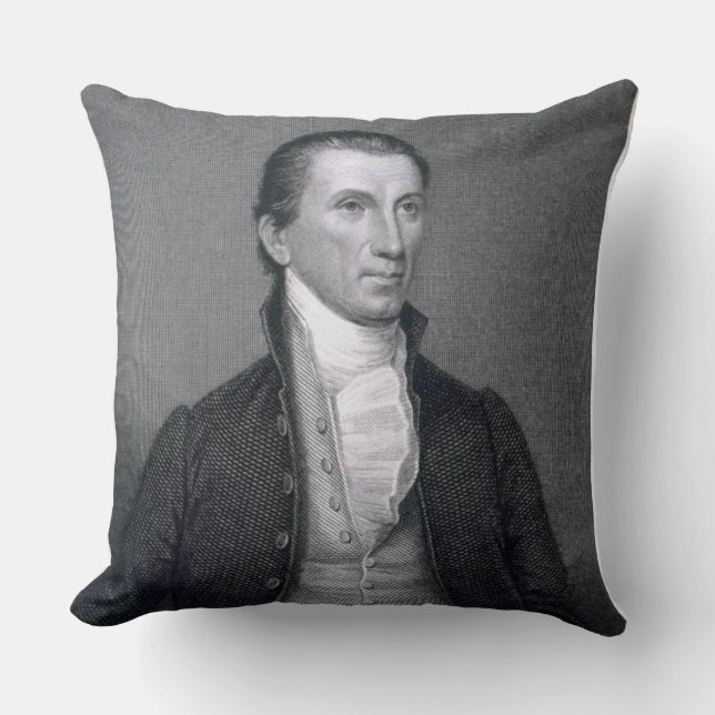 James Monroe, engraved by Asher Brown Durand (1796 Cushion (Front)