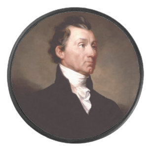 James Monroe Portrait, Early American President Hockey Puck