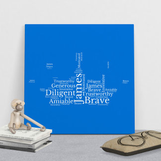 James Name Cloud Customisable Poster