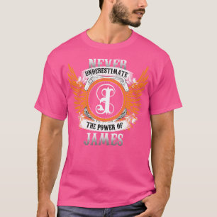 James Name Shirt Never Underestimate The Power Of 