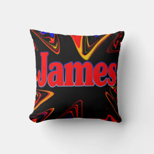 James Personalised Colourful Pillow