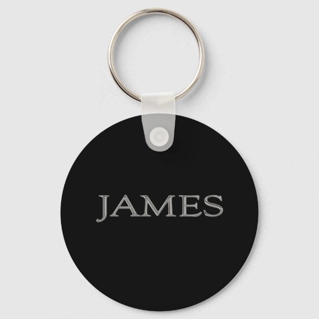 James Personalised Name Key Ring (Front)