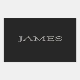 James Personalised Name Rectangular Sticker