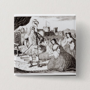 James Quin as Coriolanus 15 Cm Square Badge
