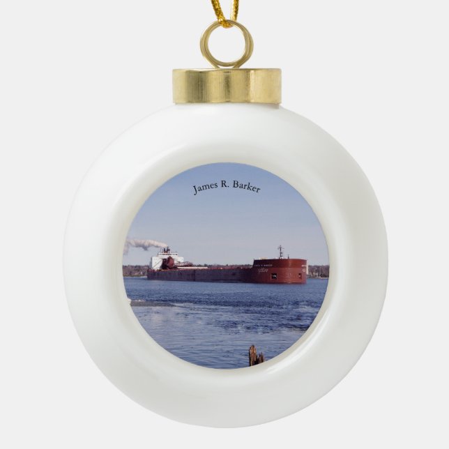 James R. Barker ball or snowflake ornament (Front)