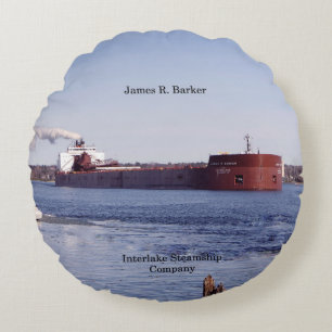 James R. Barker round pillow