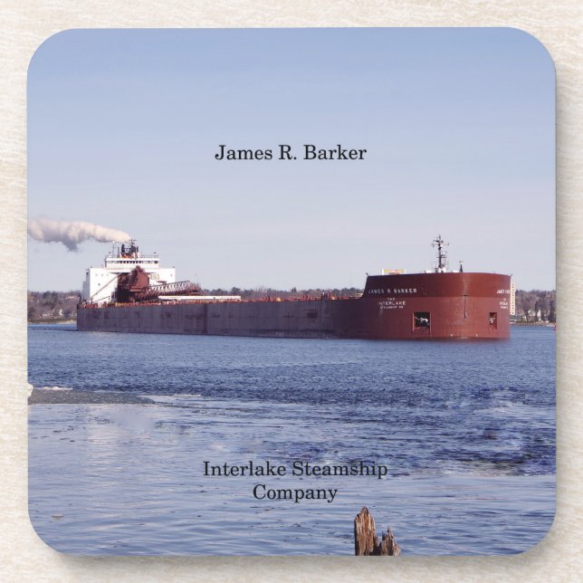 James R. Barker set of 6 hard plastic coasters (Front)