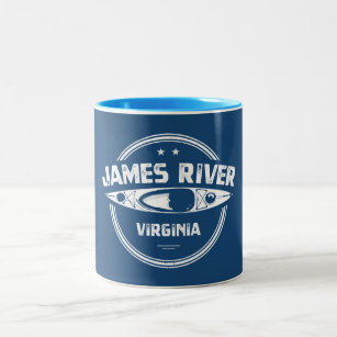 James River Virginia Kayaking Two-Tone Coffee Mug