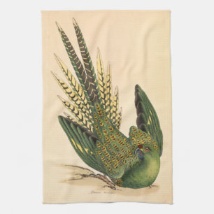 James Sowerby Ground Parrot, Psittacus terrestris Tea Towel