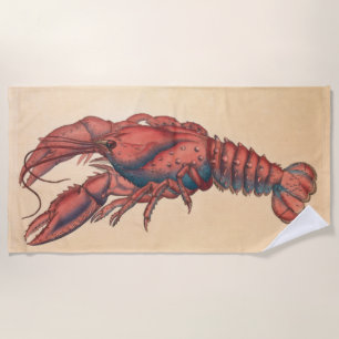 James Sowerby Serrated Lobster Beach Towel