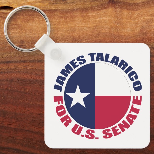 James Talarico for U.S. Senate Texas Flag Key Ring (Front)