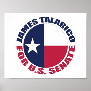 James Talarico for U.S. Senate Texas Flag Poster