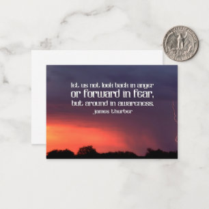 James Thurber Inspirational Quote "Awareness" Card