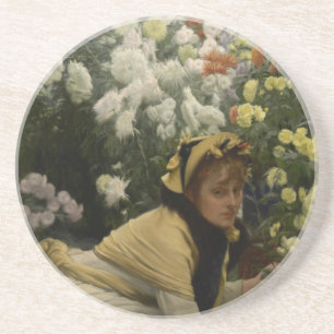 James Tissot Chrysanthemums Coaster