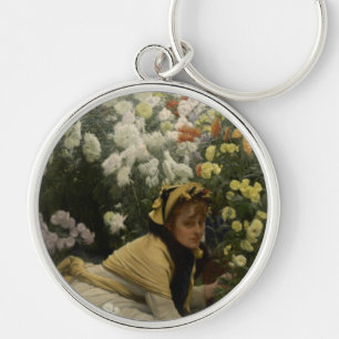 James Tissot Chrysanthemums Key Ring