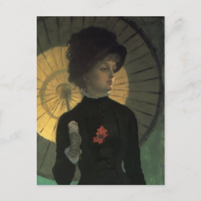 James Tissot Newton Parasol Postcard (Front)