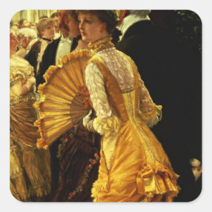 James Tissot The Ball, c.1878 Square Sticker