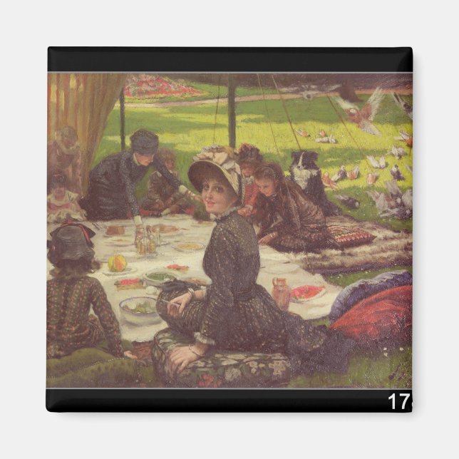 James Tissot | The Picnic , c.1881-2 Magnet (Front)