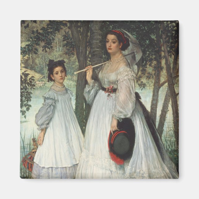 James Tissot | The Two Sisters: Portrait, 1863 Magnet (Front)