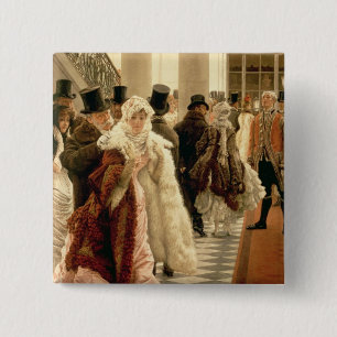 James Tissot The Woman of Fashion , 1883-5 15 Cm Square Badge