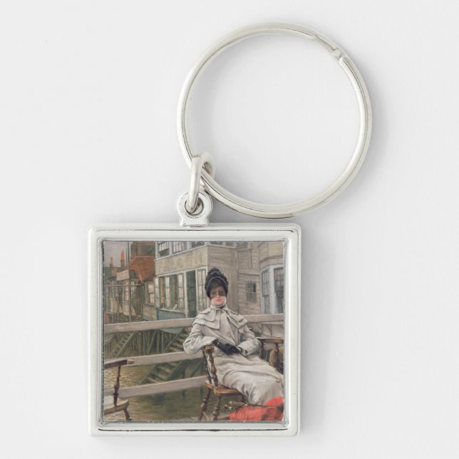 James Tissot | Waiting for the Ferry, c.1878 Key Ring (Front)