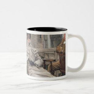 James Tissot   Waiting for the Ferry, c.1878 Two-Tone Coffee Mug