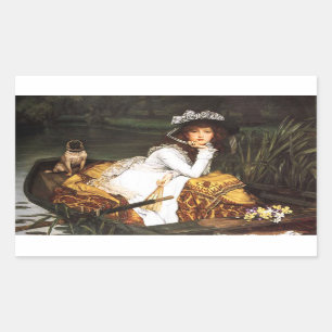 James Tissot Young Lady in a Boat Stickers