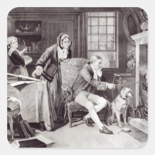 James Watt  Playing with Steam Square Sticker