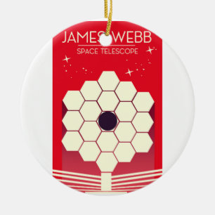 james webb space telescope, ceramic tree decoration