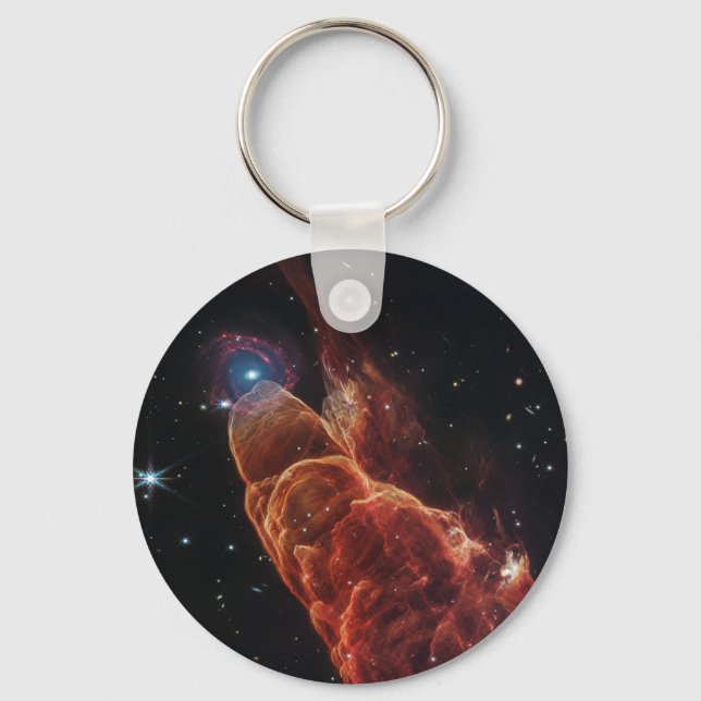 James Webb Space Telescope Cosmic Tornado Key Ring (Front)