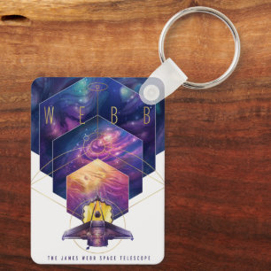 James Webb Space Telescope Illustration Art Key Ring