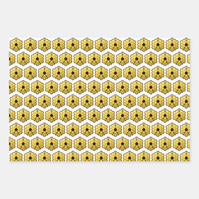 James Webb Space Telescope JWST Mirror Pattern Wrapping Paper Sheet (Front)