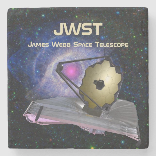 James Webb Space Telescope JWST Stone Coaster (Front)