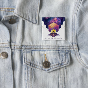 James Webb Space Telescope Poster. 15 Cm Square Badge