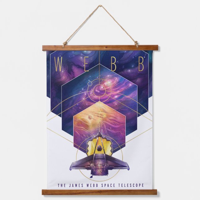 James Webb Space Telescope Poster. Hanging Tapestry (Front)