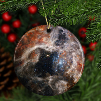 James Webb Tarantula Nebula Hi-Res 2022 Christmas Ceramic Tree Decoration