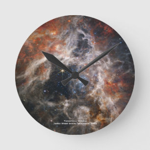 James Webb Tarantula Nebula Hi-Res Image 2022 Round Clock