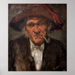 James Whistler - Man Smoking a Pipe Poster