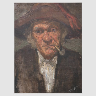 James Whistler - Man Smoking a Pipe Tissue Paper