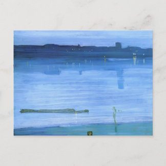 James Whistler- Nocturne, Blue and Silver: Chelsea Postcard