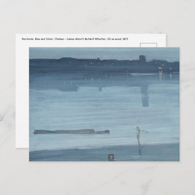 James Whistler - Nocturne: Chelsea Postcard (Front/Back)