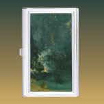 James Whistler - Nocturne in Black and Gold Business Card Holder<br><div class="desc">Nocturne in Black and Gold,  the Falling Rocket - James Abbott McNeill Whistler,  Oil on Panel,  1875</div>