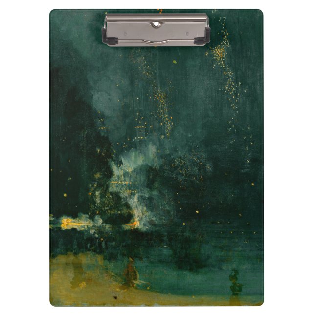 James Whistler - Nocturne in Black and Gold Clipboard (Front)