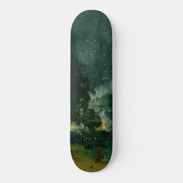 James Whistler - Nocturne in Black and Gold Skateboard (Front)