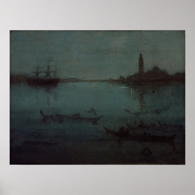 James Whistler - Nocturne: The Lagoon, Venice Poster (Front)
