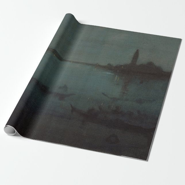 James Whistler - Nocturne: The Lagoon, Venice Wrapping Paper (Unrolled)