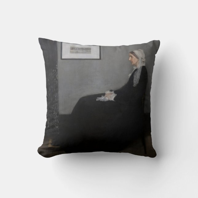 James Whistler - Portrait of the Artist's Mother Cushion (Front)
