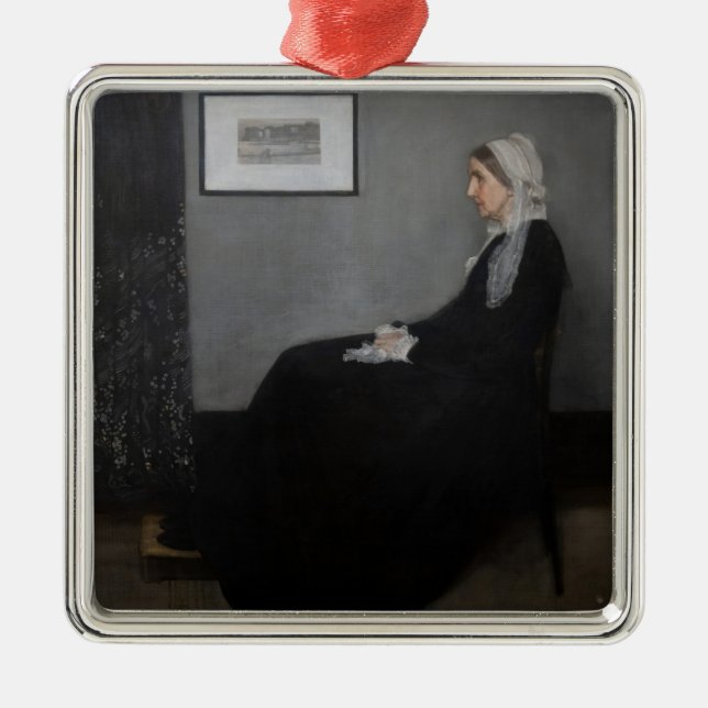 James Whistler - Portrait of the Artist's Mother Metal Tree Decoration (Front)