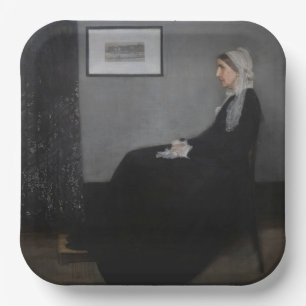 James Whistler - Portrait of the Artist's Mother Paper Plate