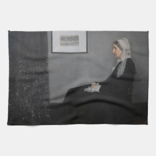 James Whistler - Portrait of the Artist's Mother Tea Towel